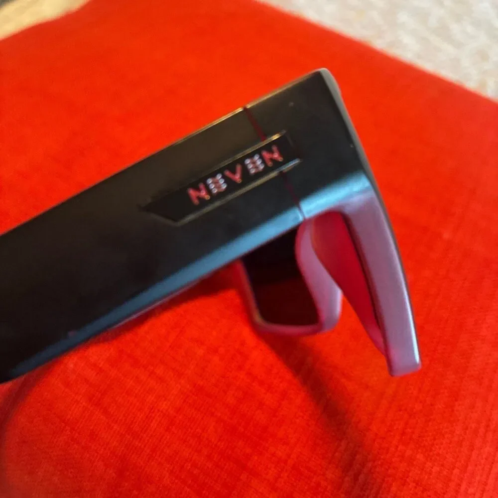 Neven Sunglasses Black Red Trim Slater 2nd Light Square Full Rim